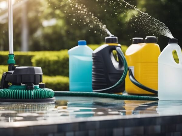 What Types of Cleaning Solutions Are Used in Pressure Washing a Pool