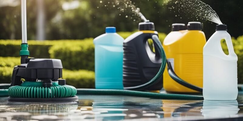 What Types of Cleaning Solutions Are Used in Pressure Washing a Pool