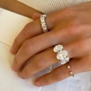 Why the Three-Stone Oval Engagement Ring with a 5 Carat Lab Grown Diamond is Perfect for the Bold Bride