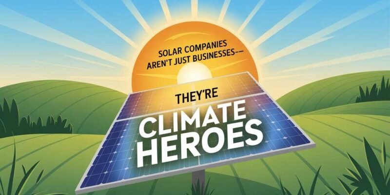 Solar Companies Aren't Just Businesses—They're Climate Heroes