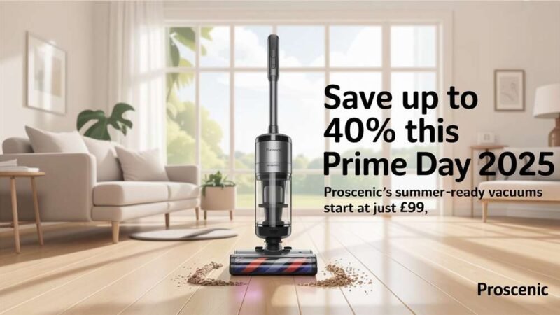 Save Up to 40% This Prime Day 2025 — Proscenic's Summer-Ready Vacuums Start at Just £99
